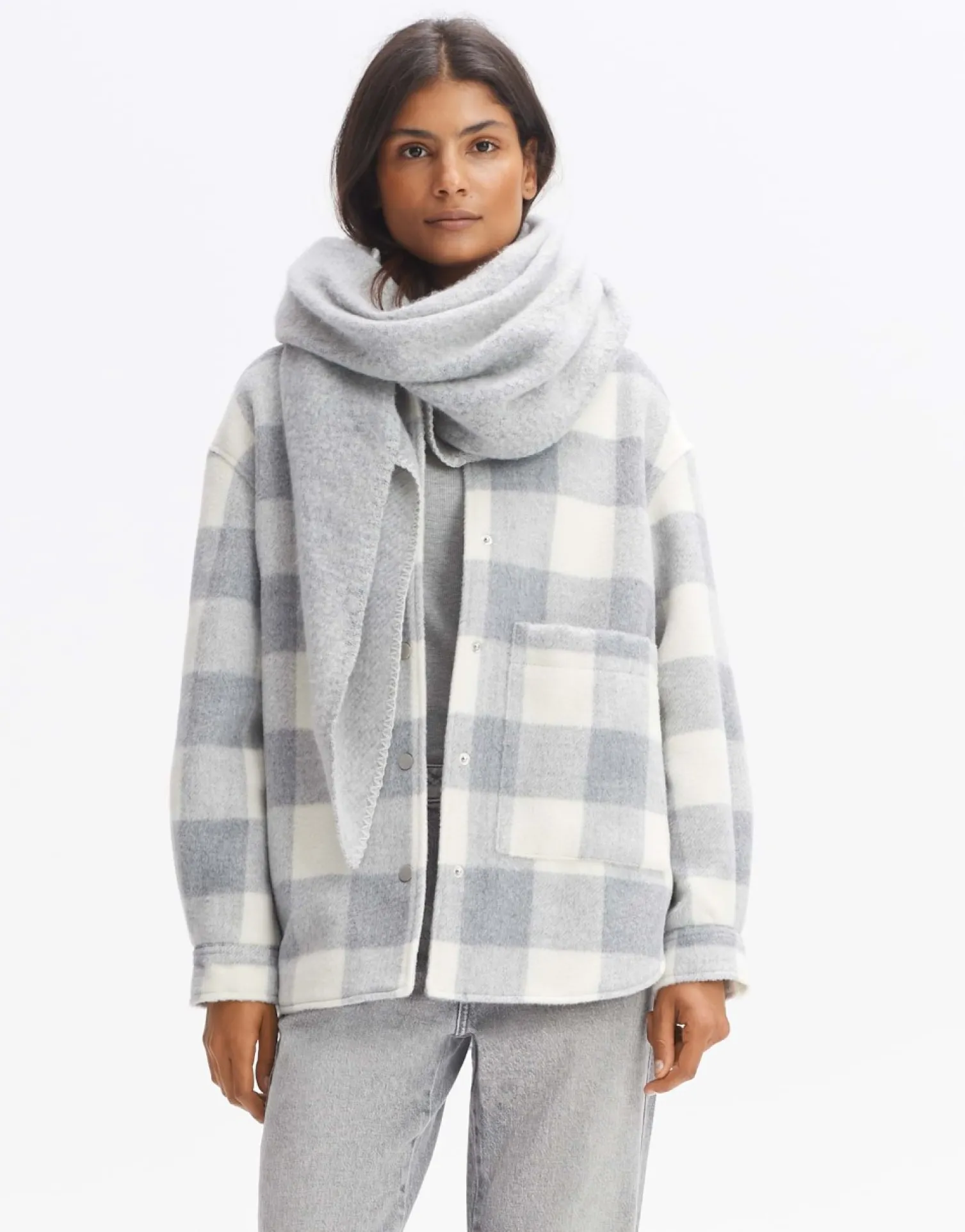 someday Fashion Accessoires>Amadsi Scarf Hazy Fog Melange
