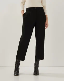 someday Fashion Broeken>Bandplooibroek Cinili Shine Black