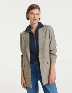 someday Fashion Blazer Vesten>Blazer Jimeni Check Nutmeg