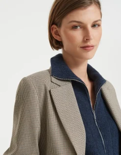someday Fashion Blazer Vesten>Blazer Jimeni Check Nutmeg