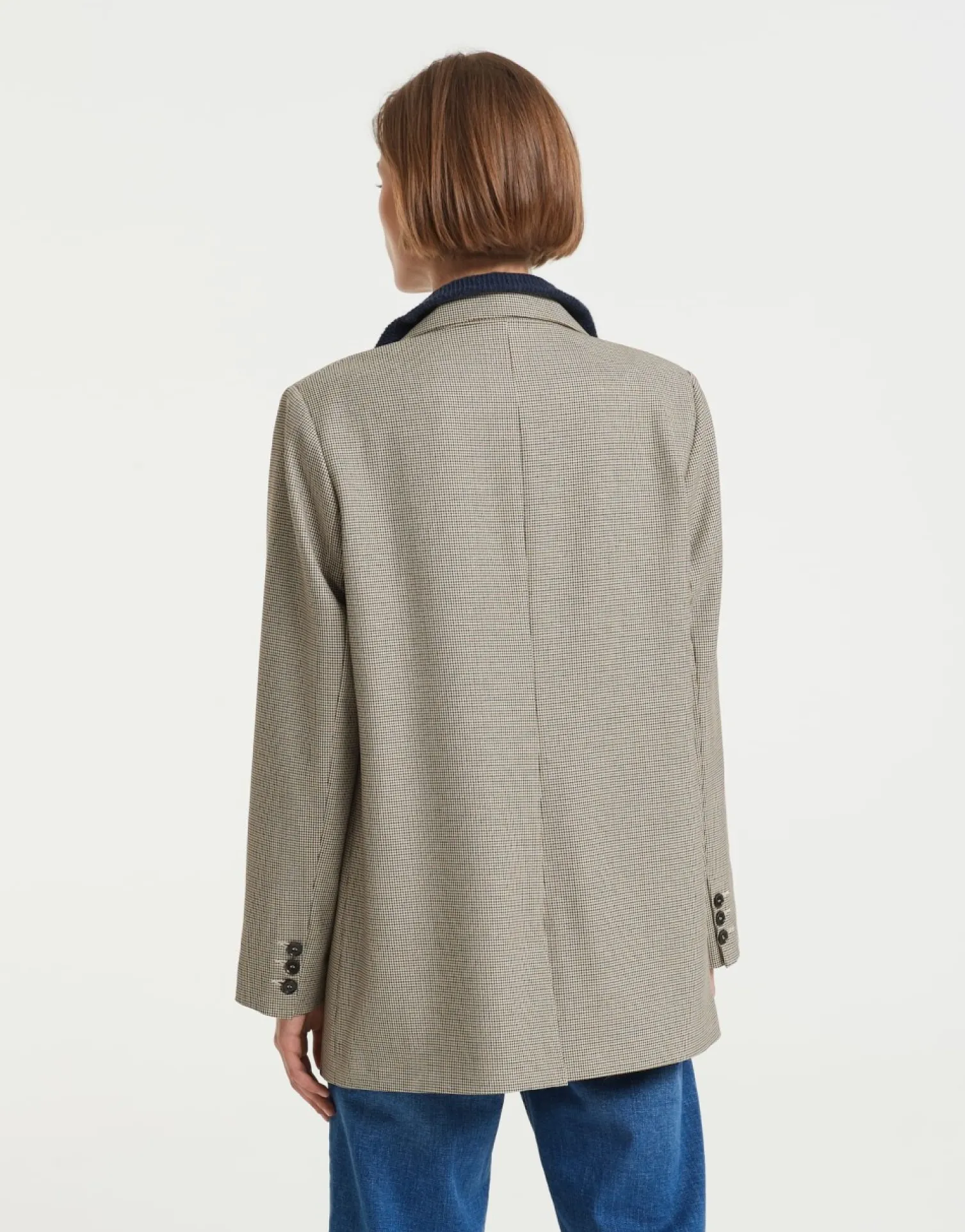 someday Fashion Blazer Vesten>Blazer Jimeni Check Nutmeg