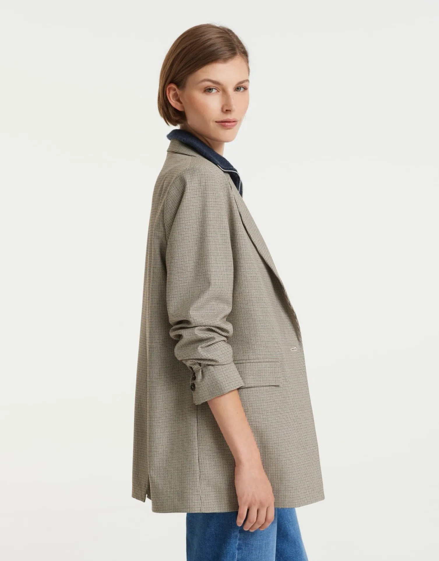 someday Fashion Blazer Vesten>Blazer Jimeni Check Nutmeg