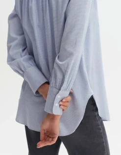 someday Fashion Blouses>Blouse Foyata Zen Blue