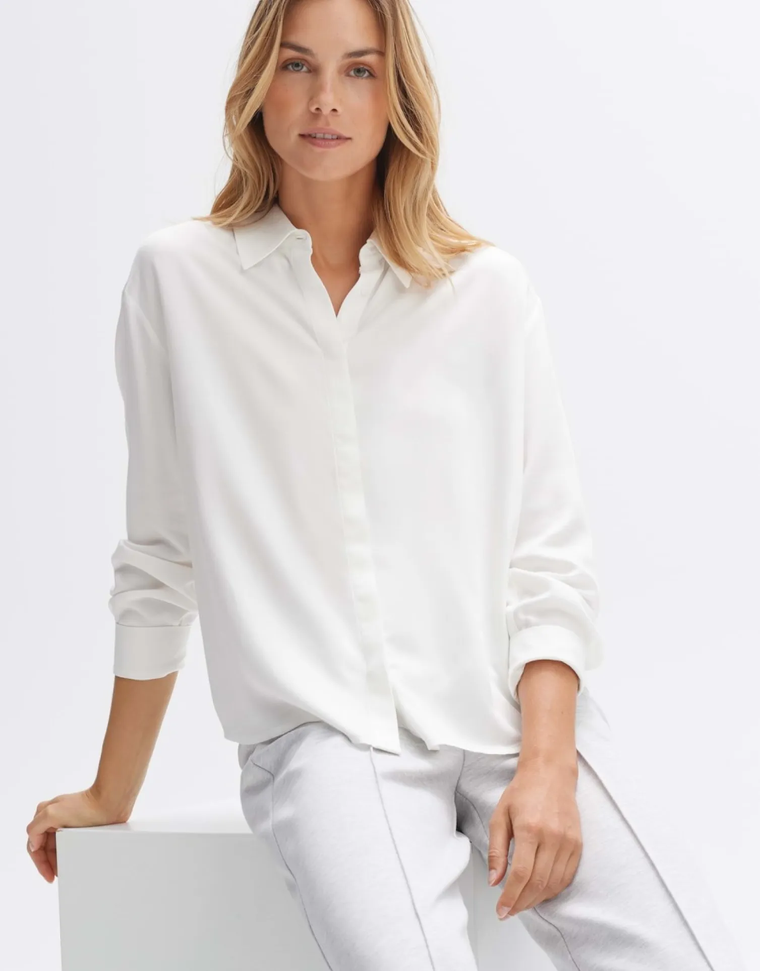 someday Fashion Blouses>Blouse Met Lange Mouwen Felpina Milk