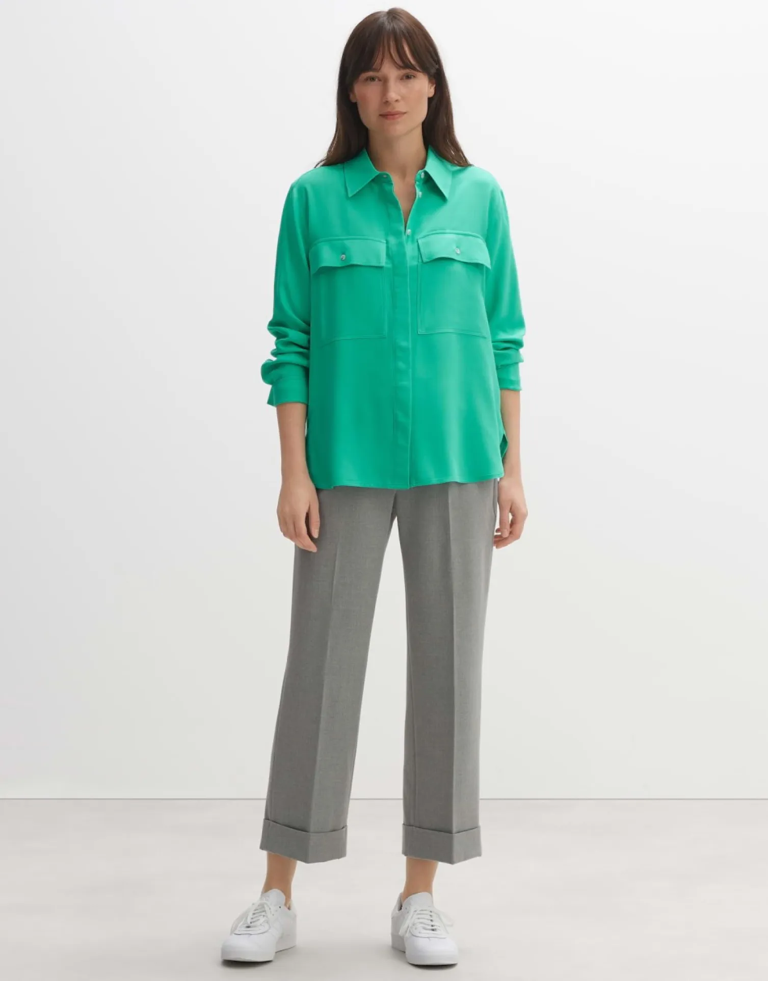 someday Fashion Blouses>Blouse Met Lange Mouwen Falva Opal Green