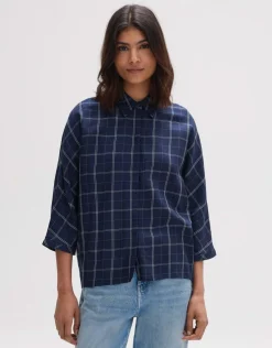 someday Fashion Blouses>Blouse Met Lange Mouwen Fudo Modern Coal Blue