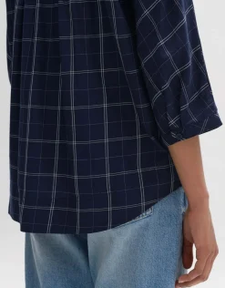 someday Fashion Blouses>Blouse Met Lange Mouwen Fudo Modern Coal Blue