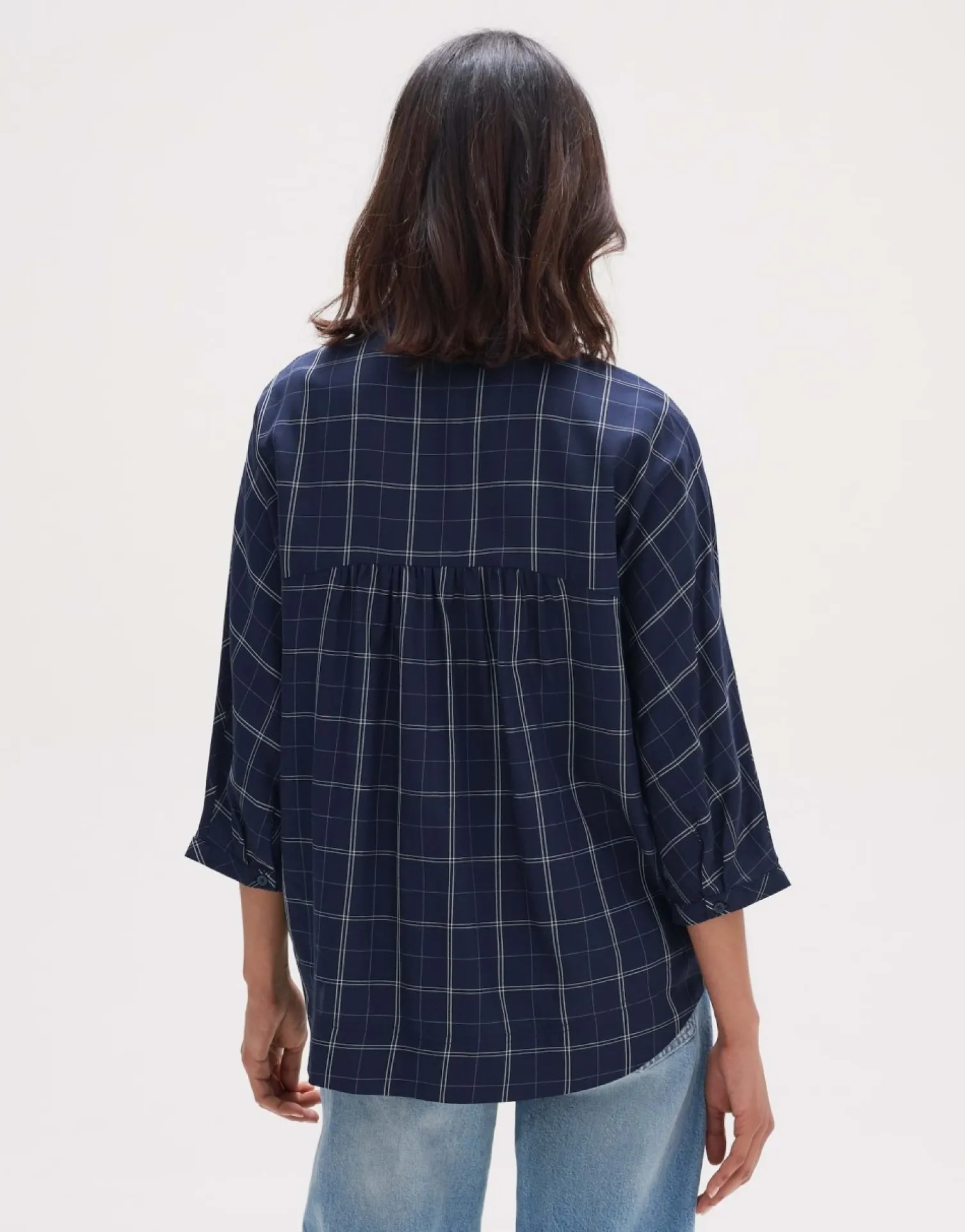someday Fashion Blouses>Blouse Met Lange Mouwen Fudo Modern Coal Blue