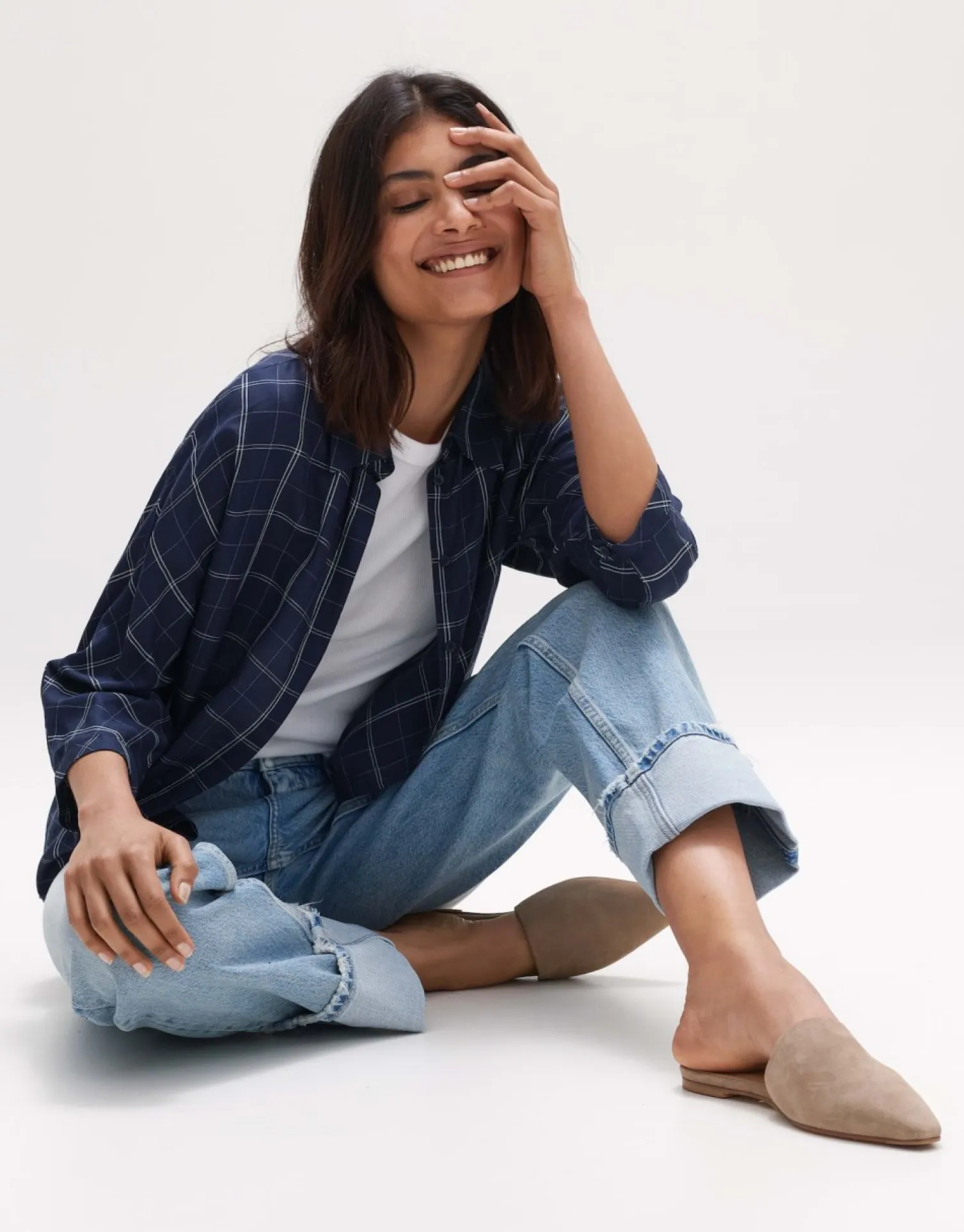 someday Fashion Blouses>Blouse Met Lange Mouwen Fudo Modern Coal Blue