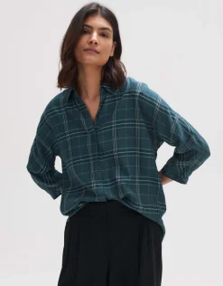 someday Fashion Blouses>Blouse Met Lange Mouwen Fudo Modern Deep Teal