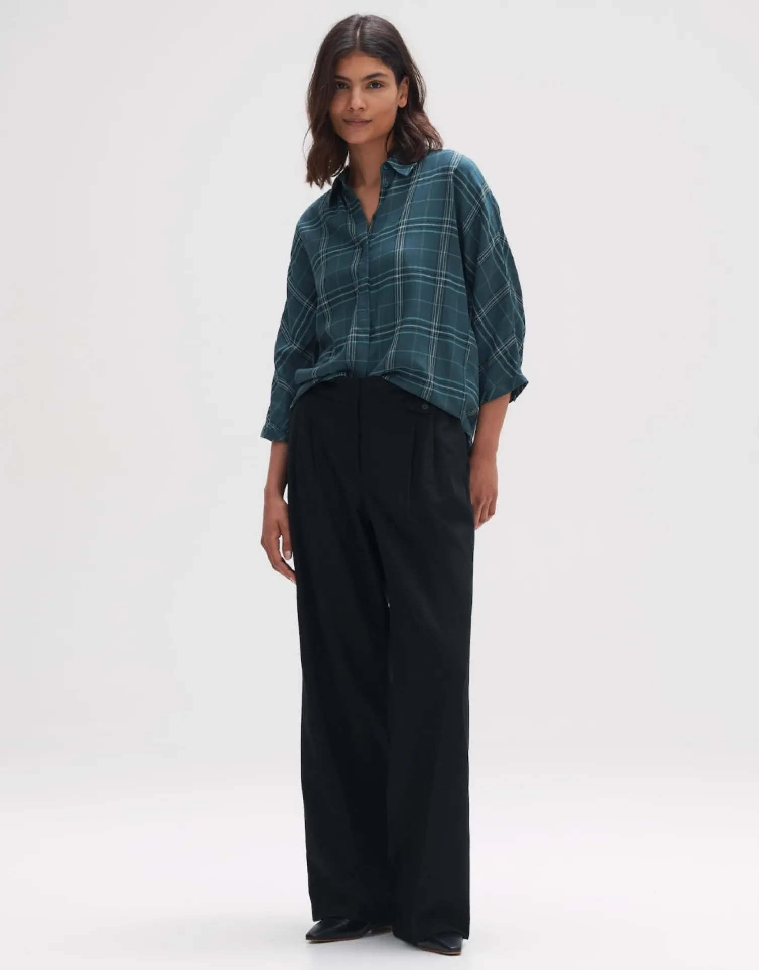 someday Fashion Blouses>Blouse Met Lange Mouwen Fudo Modern Deep Teal