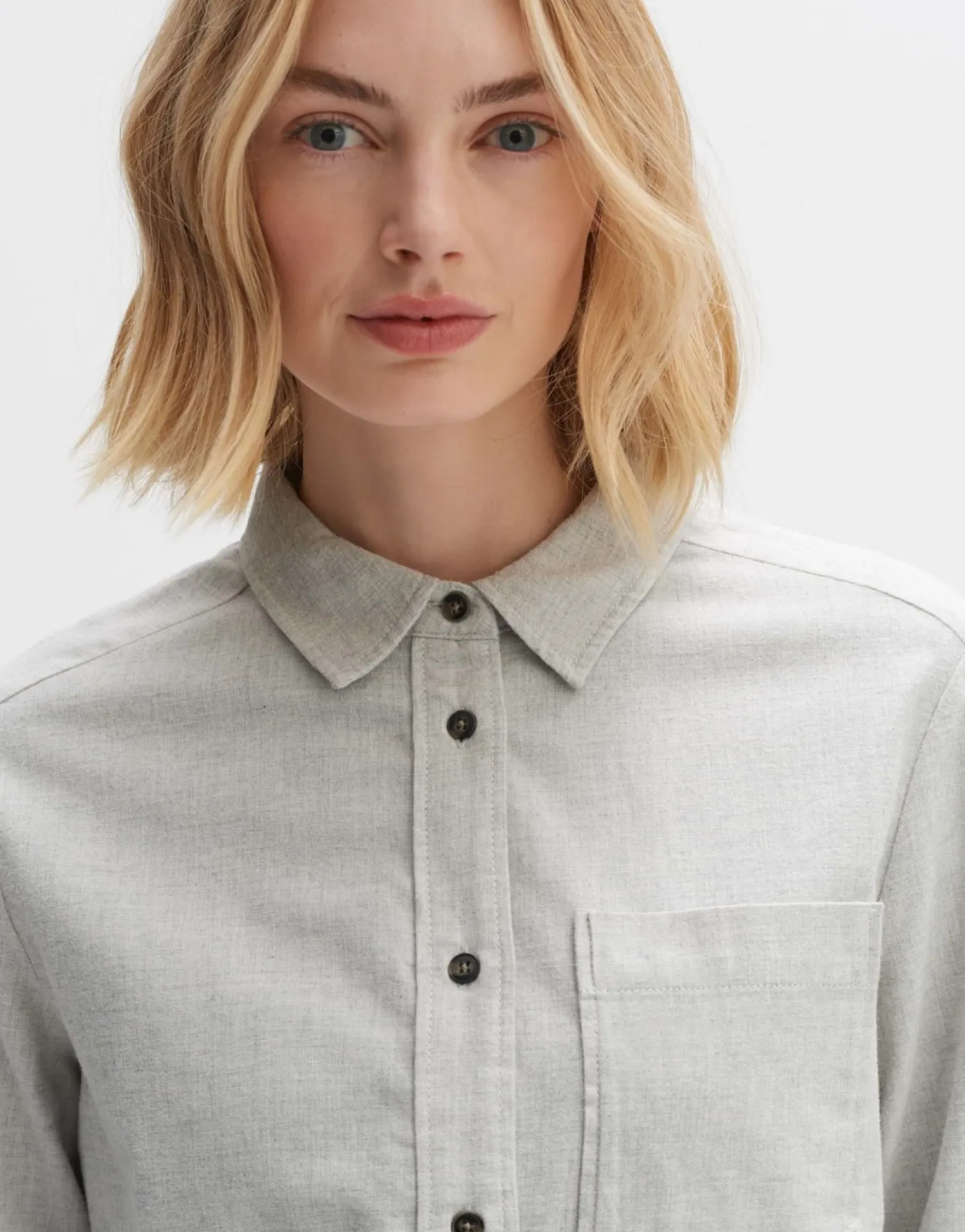 someday Fashion Blouses>Blouse Met Lange Mouwen Farven Hazy Fog Melange