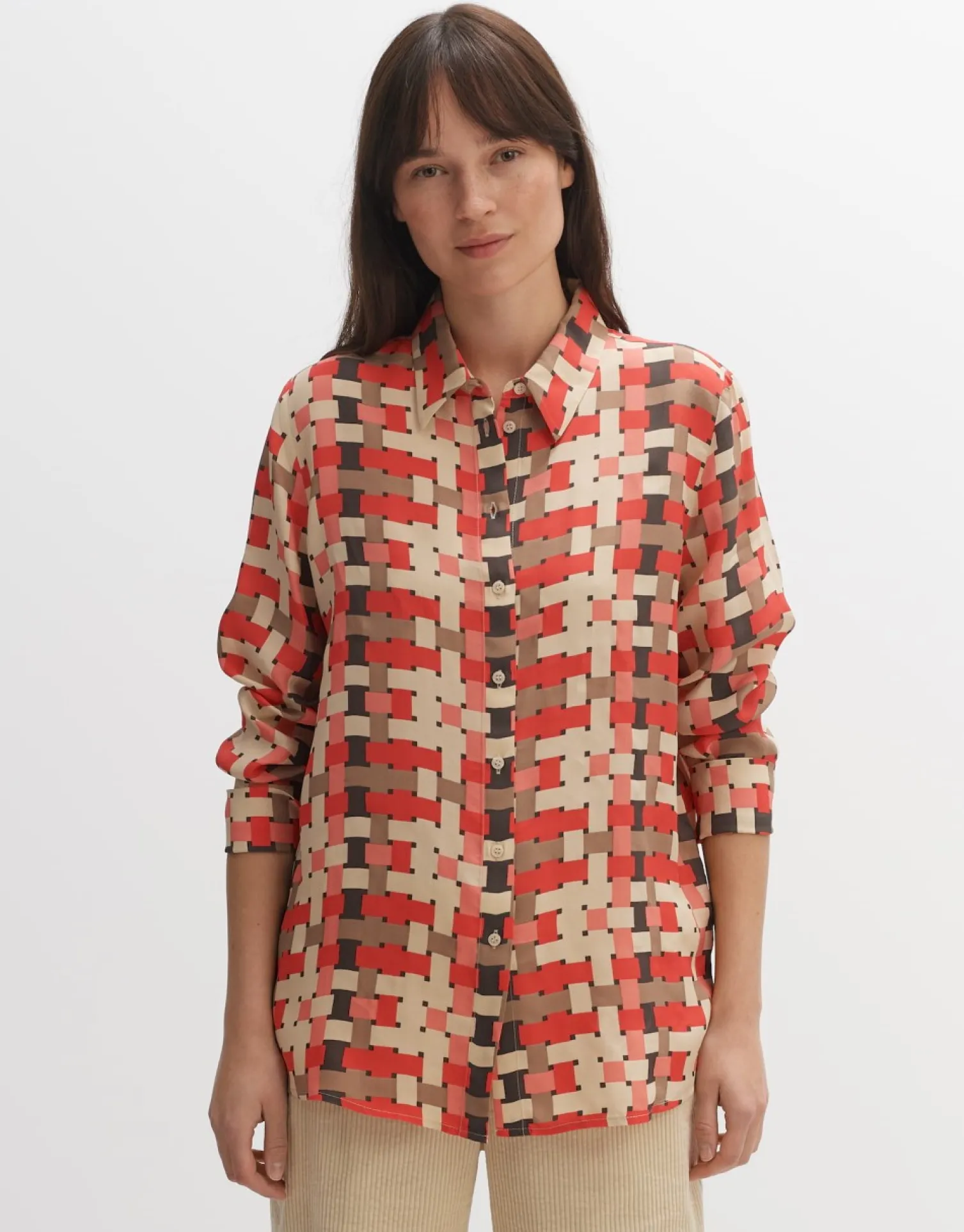 someday Fashion Blouses>Blouse Met Print Falkina Radiant Red
