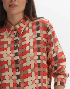 someday Fashion Blouses>Blouse Met Print Falkina Radiant Red
