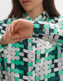 someday Fashion Blouses>Blouse Met Print Falkina Opal Green
