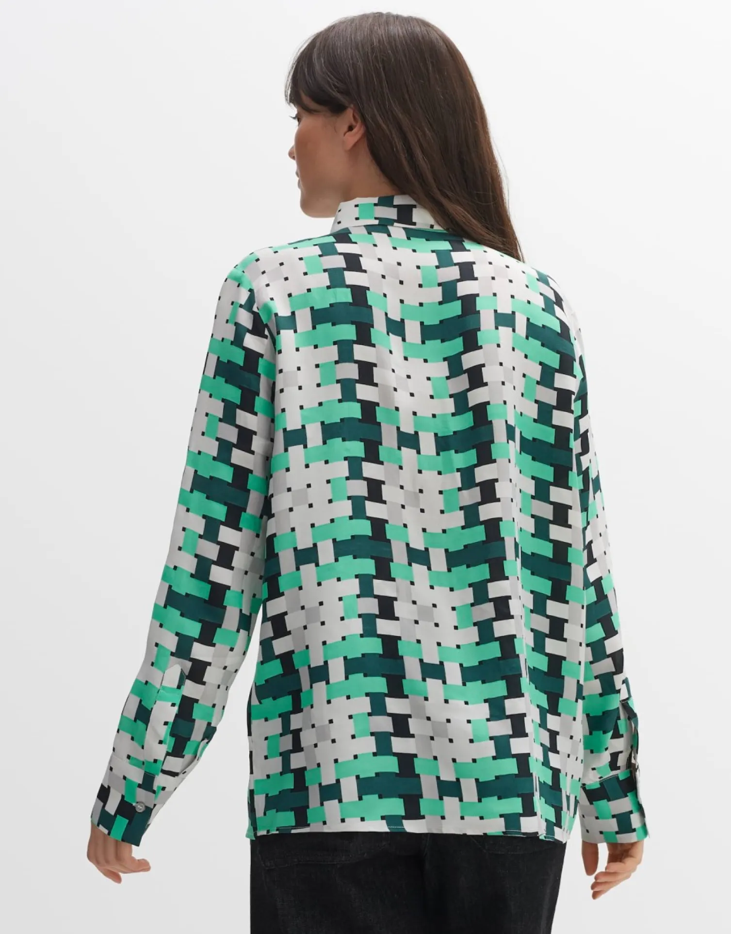 someday Fashion Blouses>Blouse Met Print Falkina Opal Green