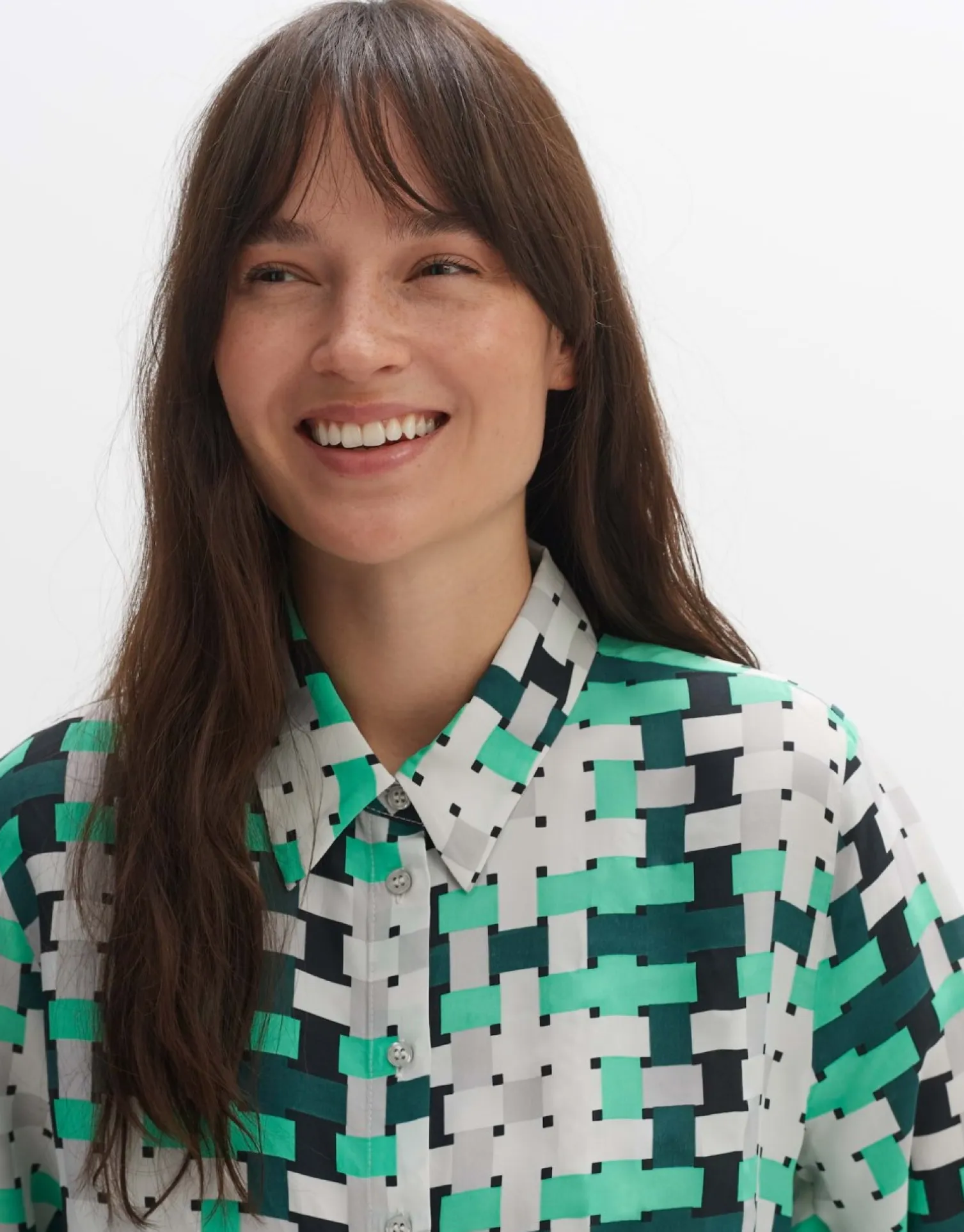 someday Fashion Blouses>Blouse Met Print Falkina Opal Green