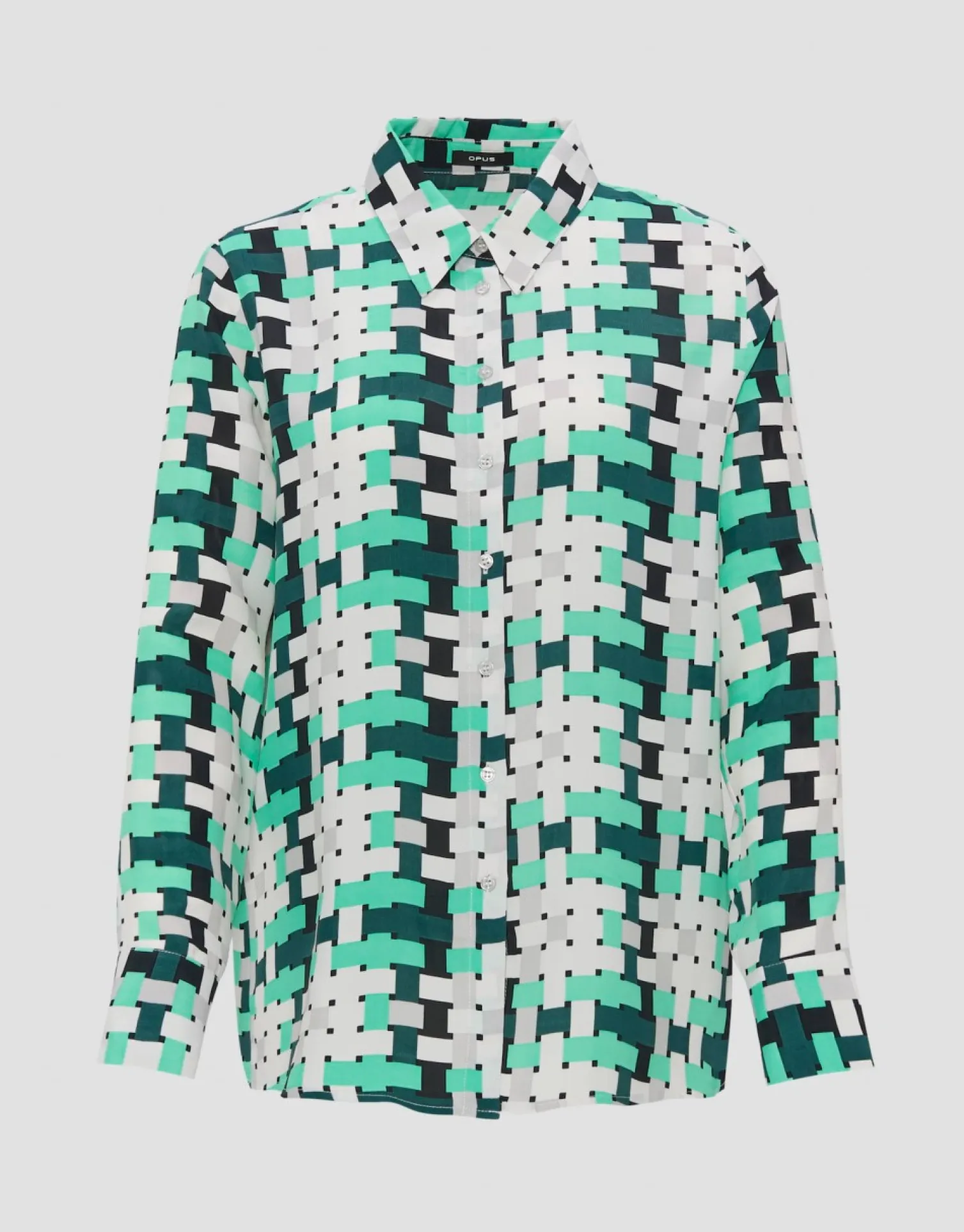 someday Fashion Blouses>Blouse Met Print Falkina Opal Green