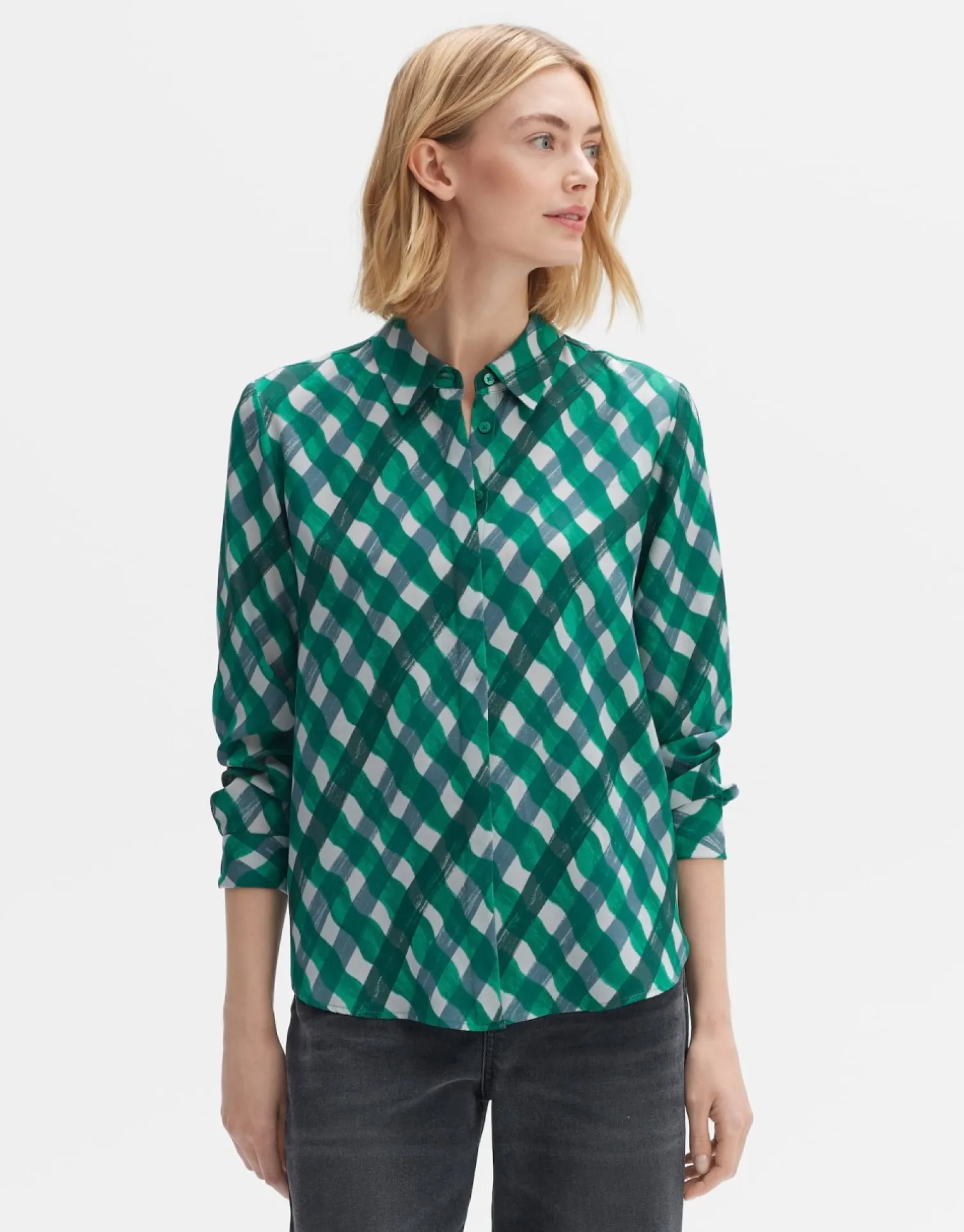 someday Fashion Blouses>Blouse Met Print Falkine Splendid Pepper Green