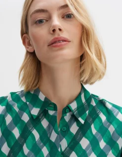 someday Fashion Blouses>Blouse Met Print Falkine Splendid Pepper Green