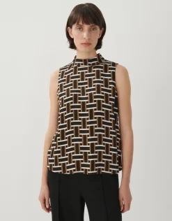 someday Fashion Blouses>Blouse Met Print Zhana Brown Hazel