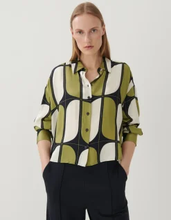 someday Fashion Blouses>Blouse Met Print Zilako Green Moss
