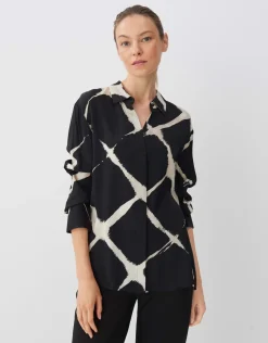 someday Fashion Blazer Vesten>Blouse Met Print Zirvana Black