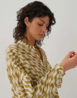 someday Fashion Blouses>Blouse Met Print Zomi Print Green Moss