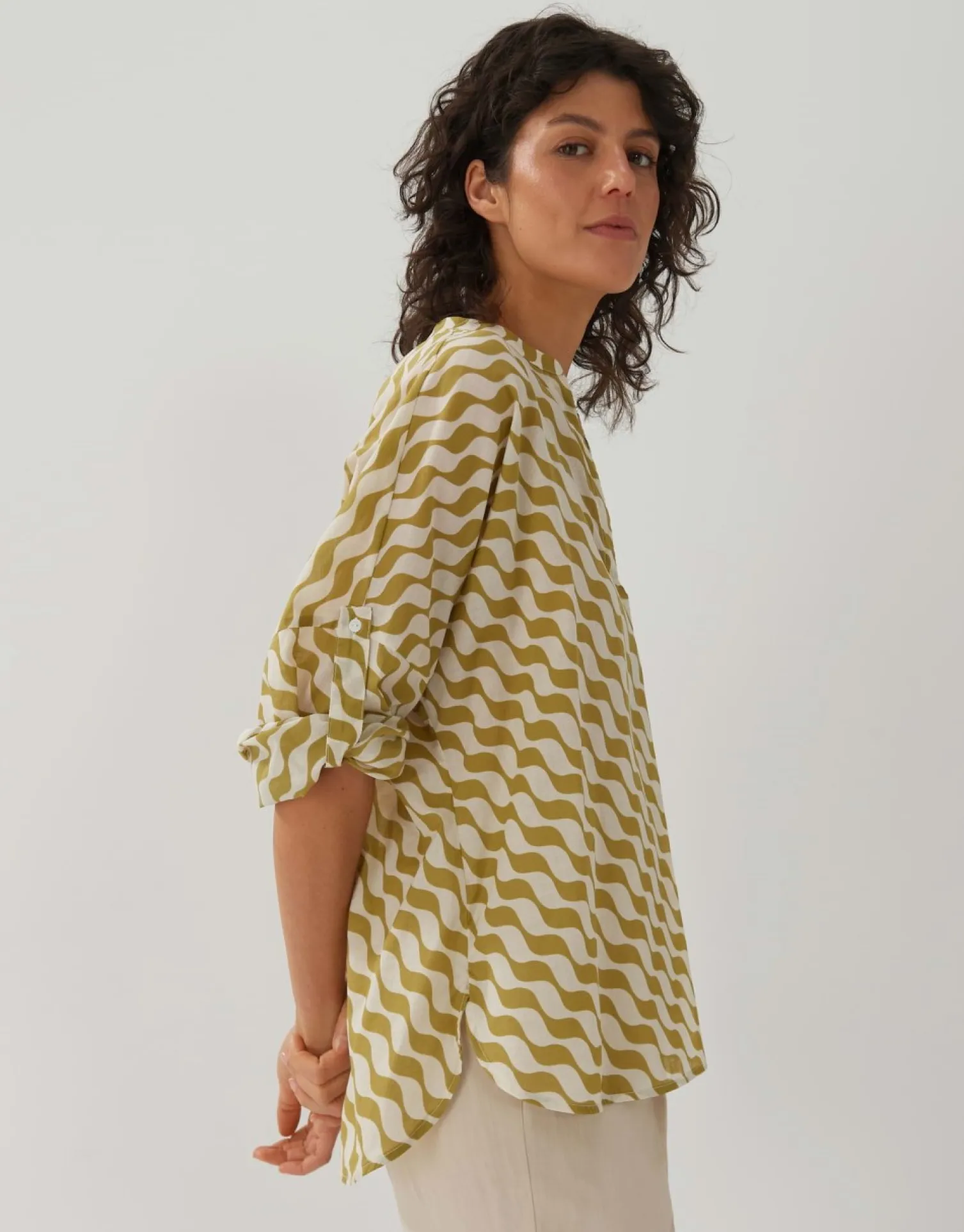 someday Fashion Blouses>Blouse Met Print Zomi Print Green Moss