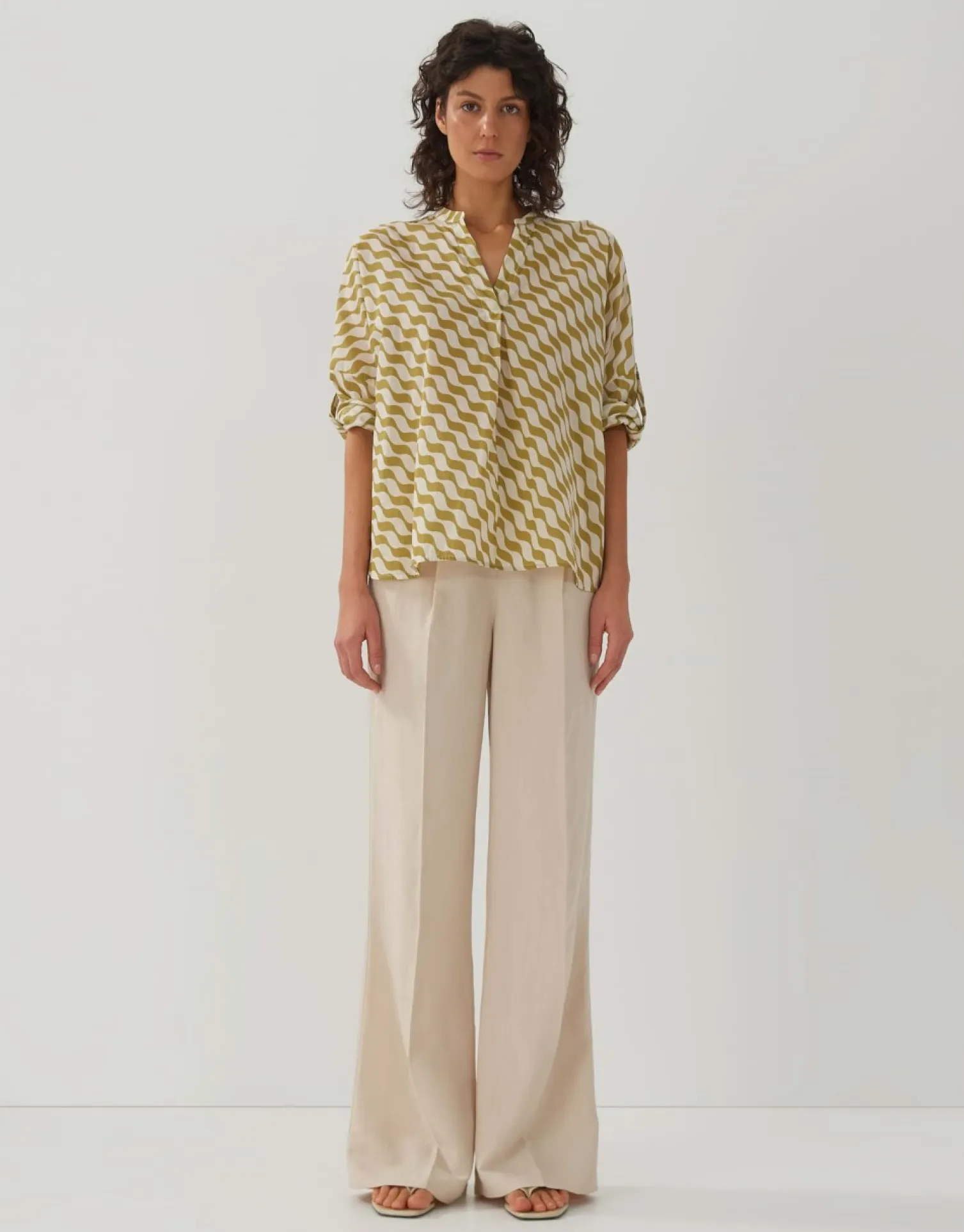someday Fashion Blouses>Blouse Met Print Zomi Print Green Moss