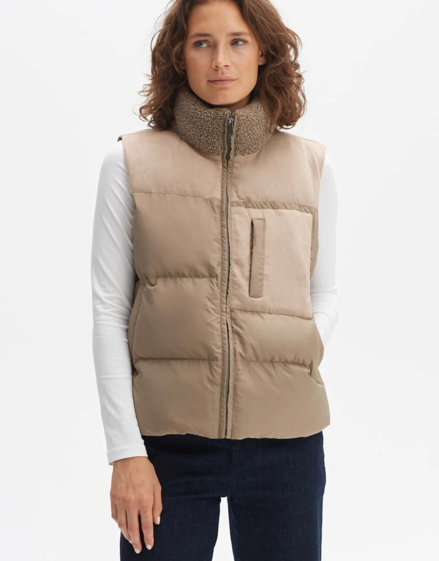 someday Fashion Blazer Vesten>Bodywarmer Waporia Nutmeg