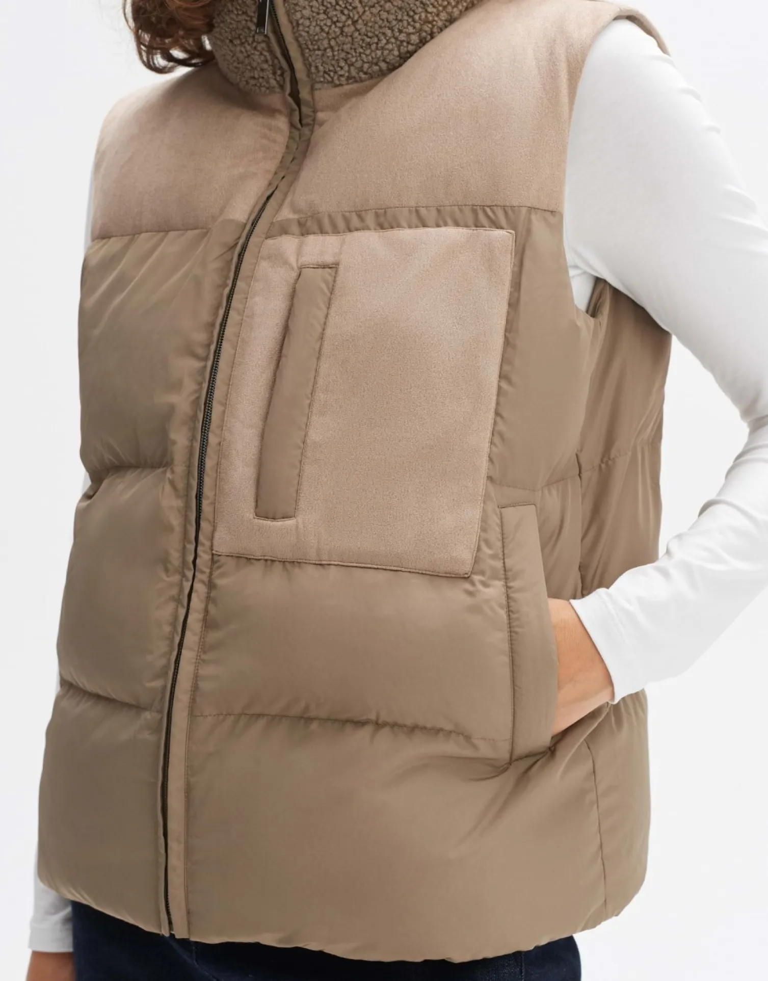 someday Fashion Blazer Vesten>Bodywarmer Waporia Nutmeg