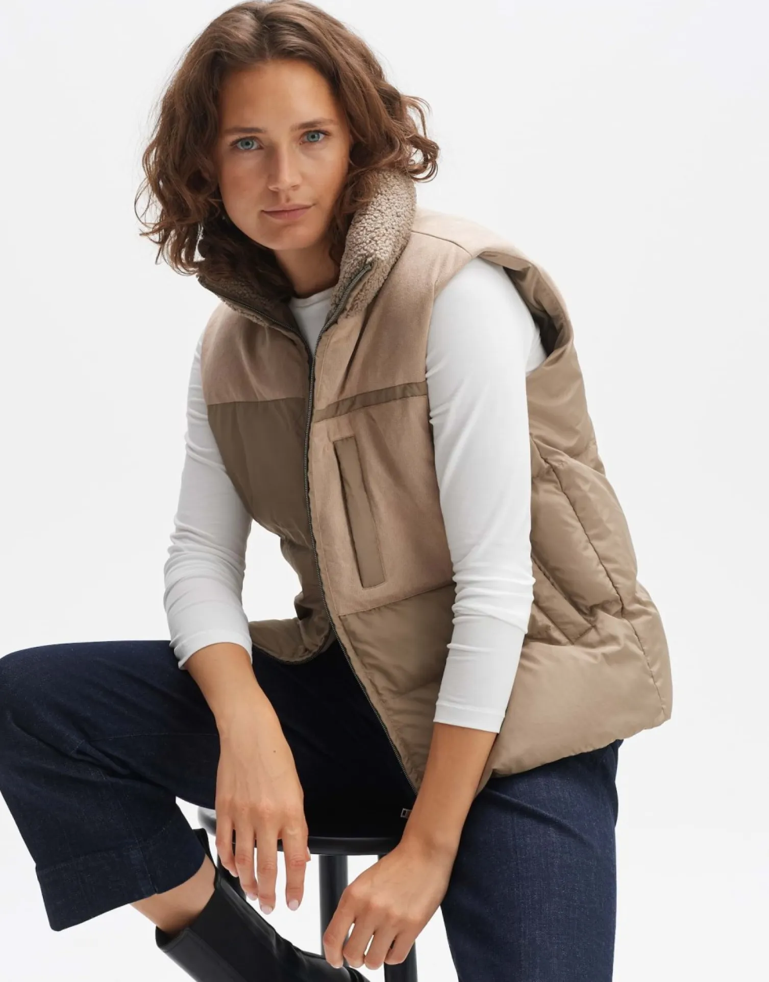 someday Fashion Blazer Vesten>Bodywarmer Waporia Nutmeg