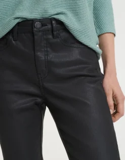 someday Fashion Broeken>Coated Jeans Emily Zip Black