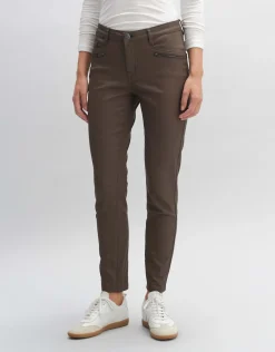 someday Fashion Broeken>Coated Jeans Evita Reloaded Sandalwood