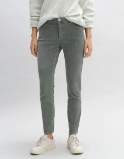 someday Fashion Broeken>Cordbroek Evita Finecord Dark Sage