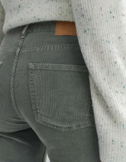 someday Fashion Broeken>Cordbroek Evita Finecord Dark Sage