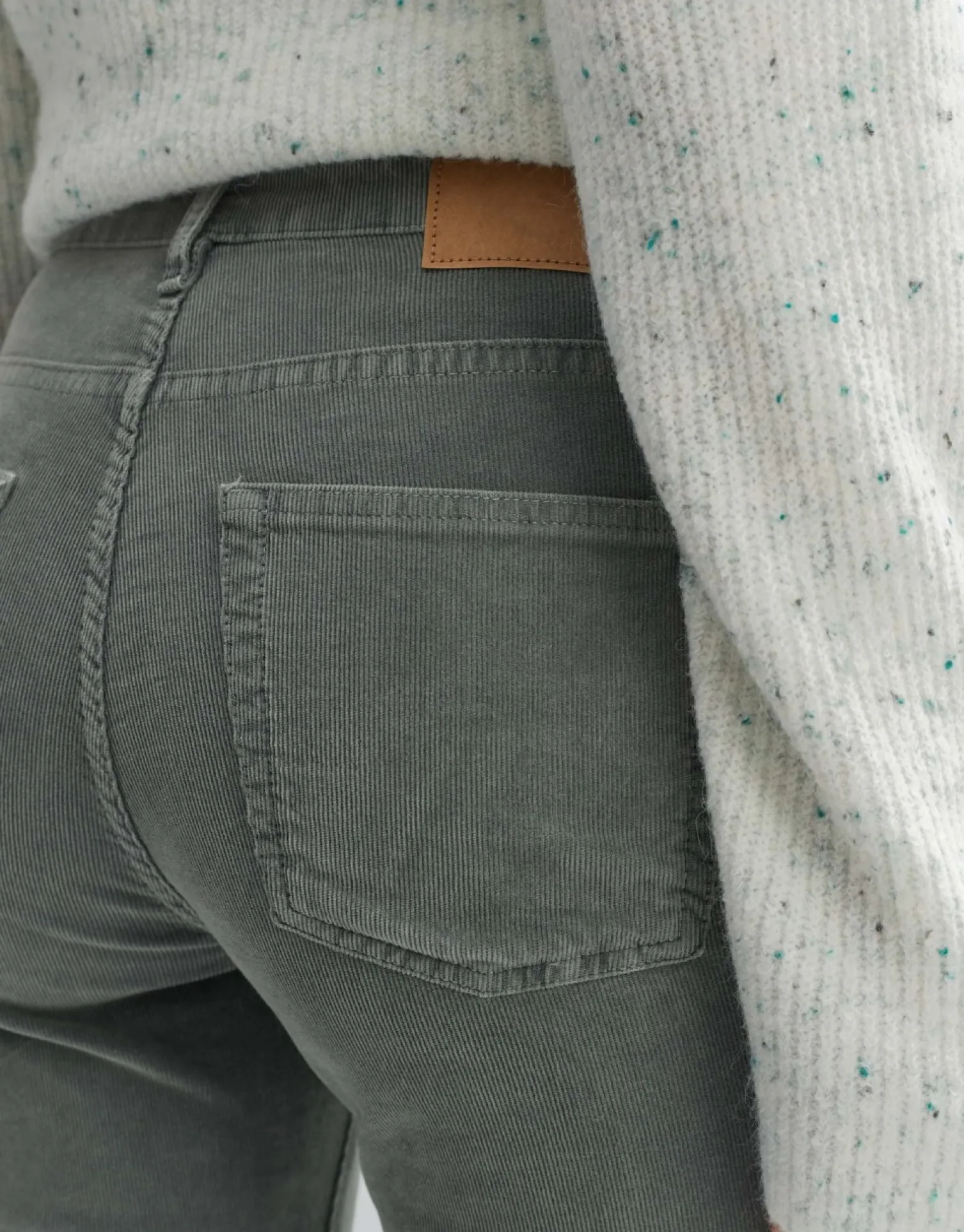 someday Fashion Broeken>Cordbroek Evita Finecord Dark Sage