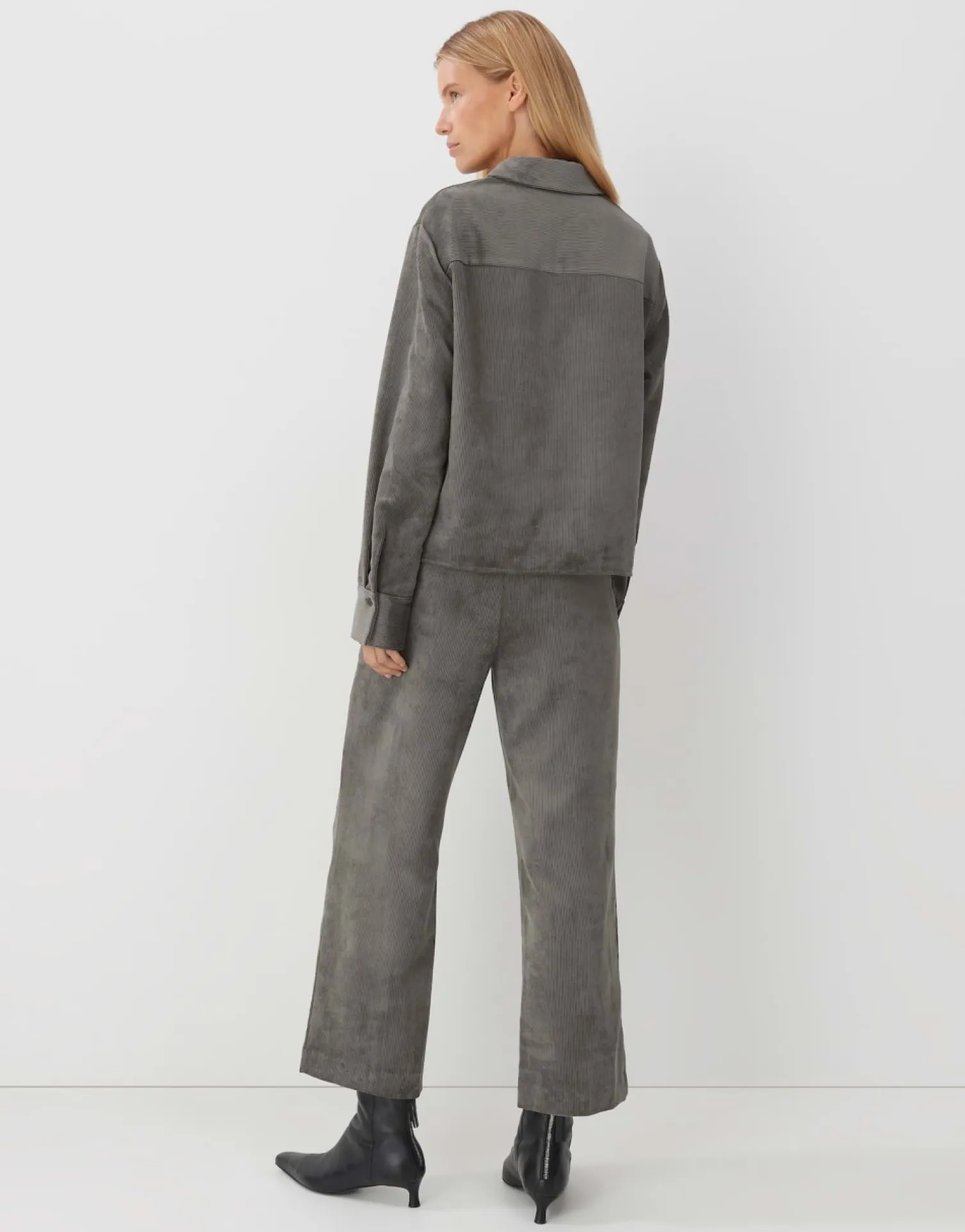 someday Fashion Blouses>Corduroy Bloes Zortney Misty Green