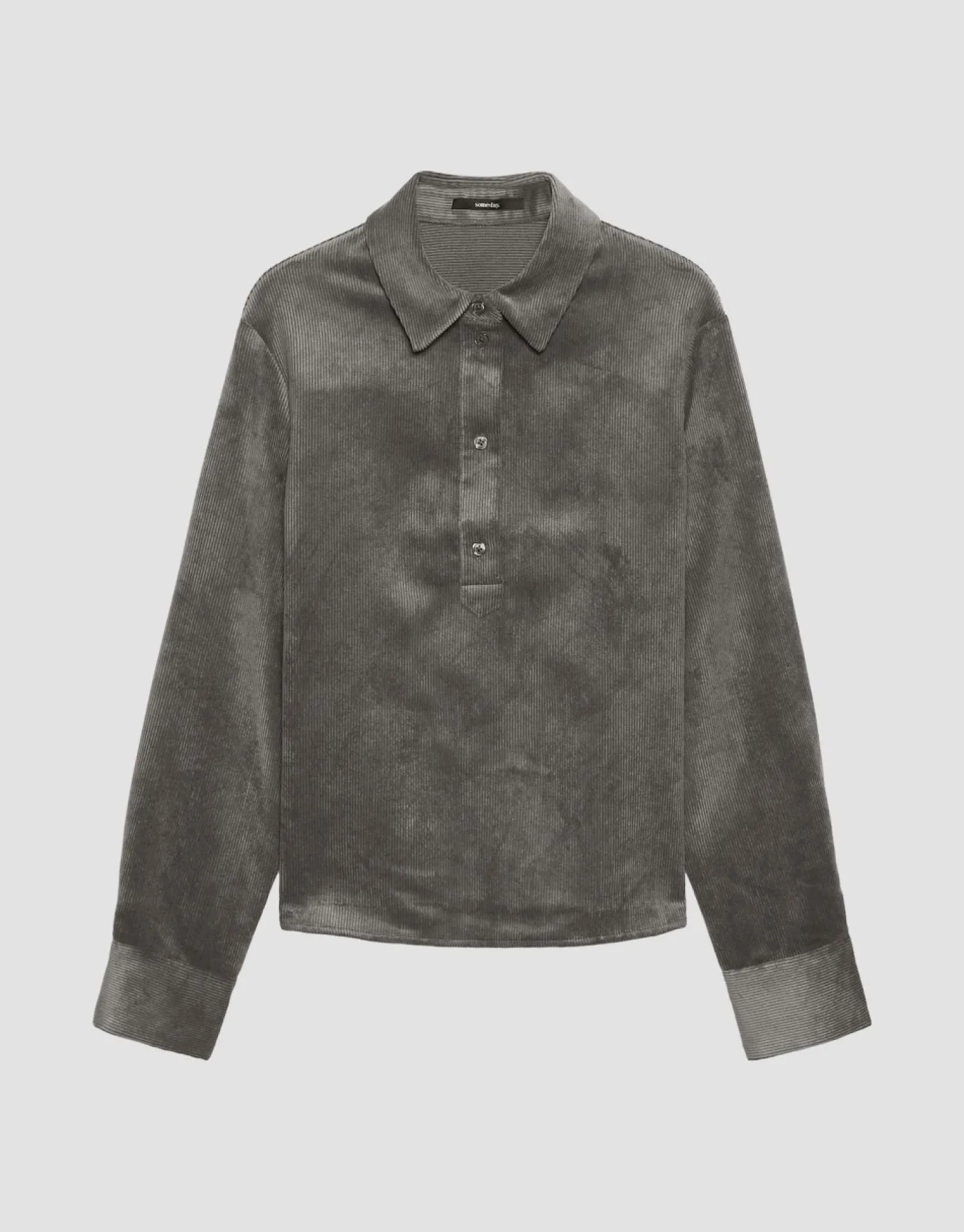 someday Fashion Blouses>Corduroy Bloes Zortney Misty Green