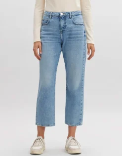 someday Fashion Jeans>Cropped Straight Jeans Lani Glazed Blue Glazed