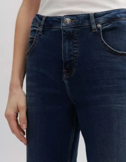 someday Fashion Jeans>Cropped Straight Jeans Malvi Authentic Dark Ocean Blue