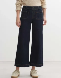 someday Fashion Jeans>Cropped Wide Jeans Macona Blue Rinsed Blue