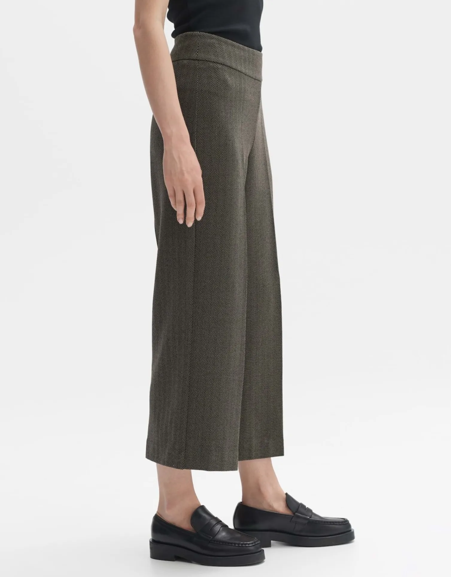someday Fashion Broeken>Culotte Misha Herringbone Sandalwood