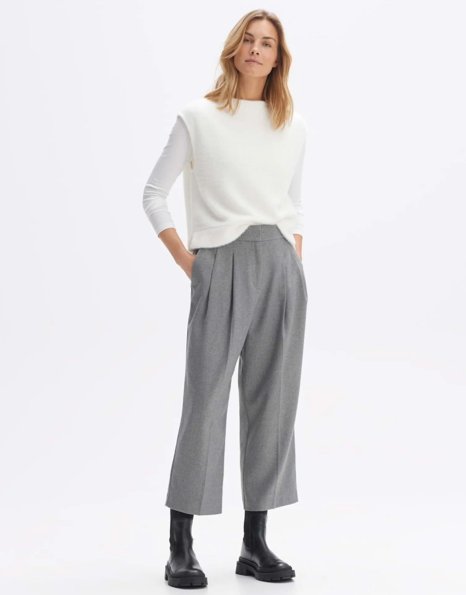 someday Fashion Broeken>Culotte Mozy Hazy Fog Melange