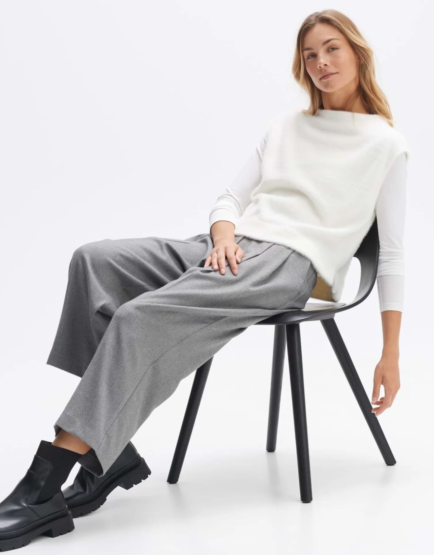 someday Fashion Broeken>Culotte Mozy Hazy Fog Melange