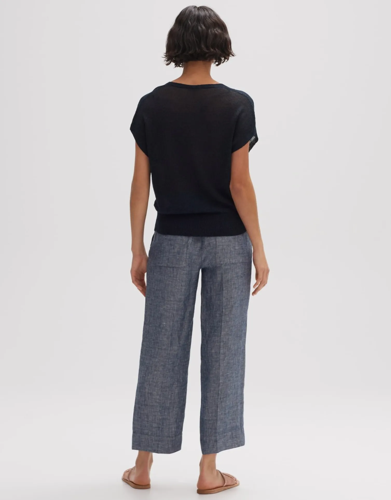 someday Fashion Gebreide Items>Gebreid T-Shirt Pecki Coal Blue