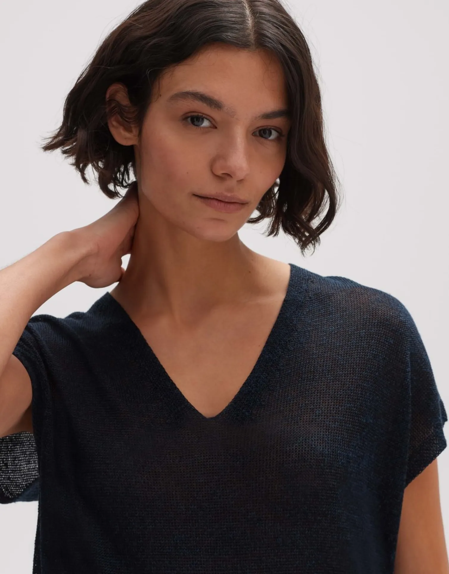 someday Fashion Gebreide Items>Gebreid T-Shirt Pecki Coal Blue