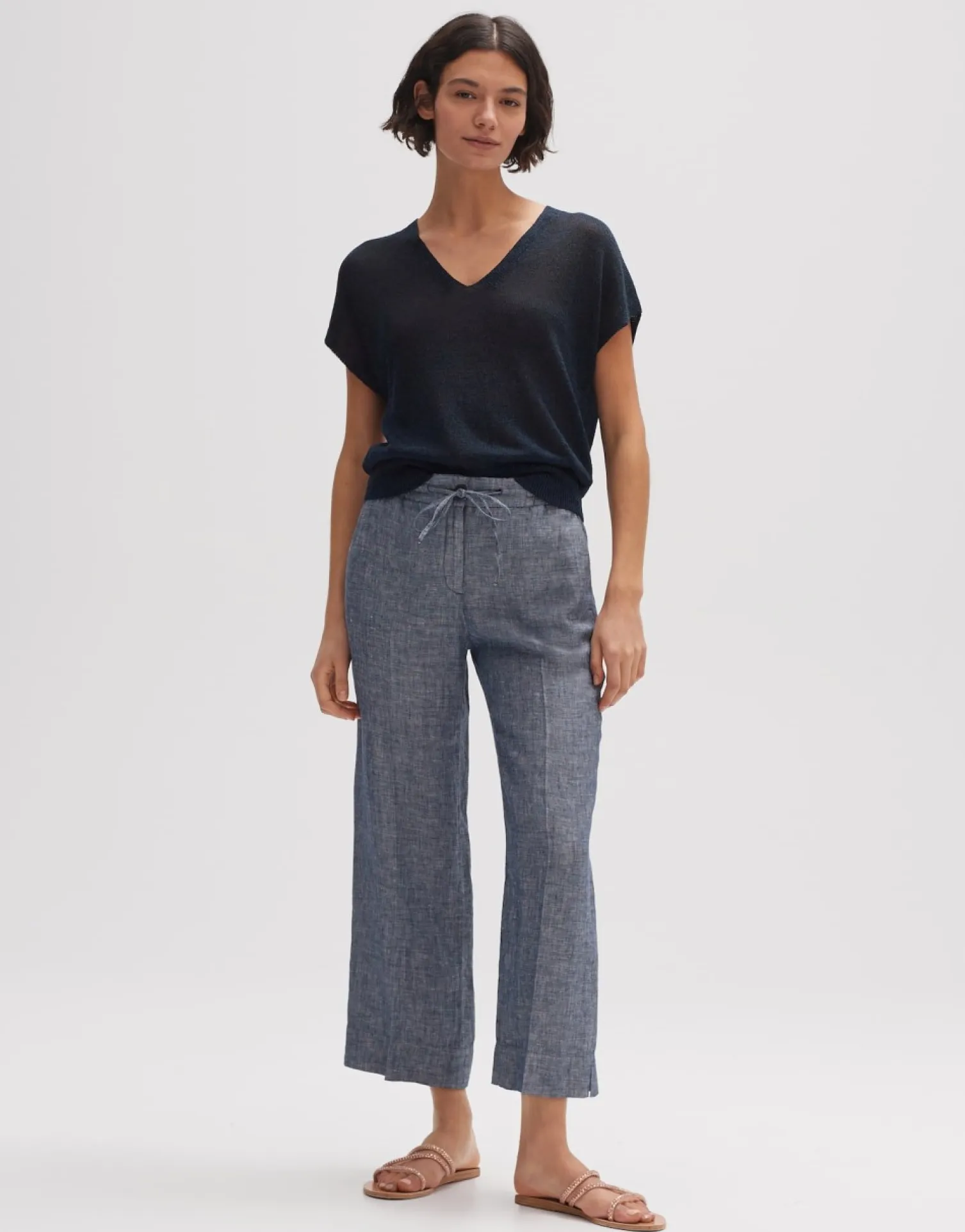 someday Fashion Gebreide Items>Gebreid T-Shirt Pecki Coal Blue