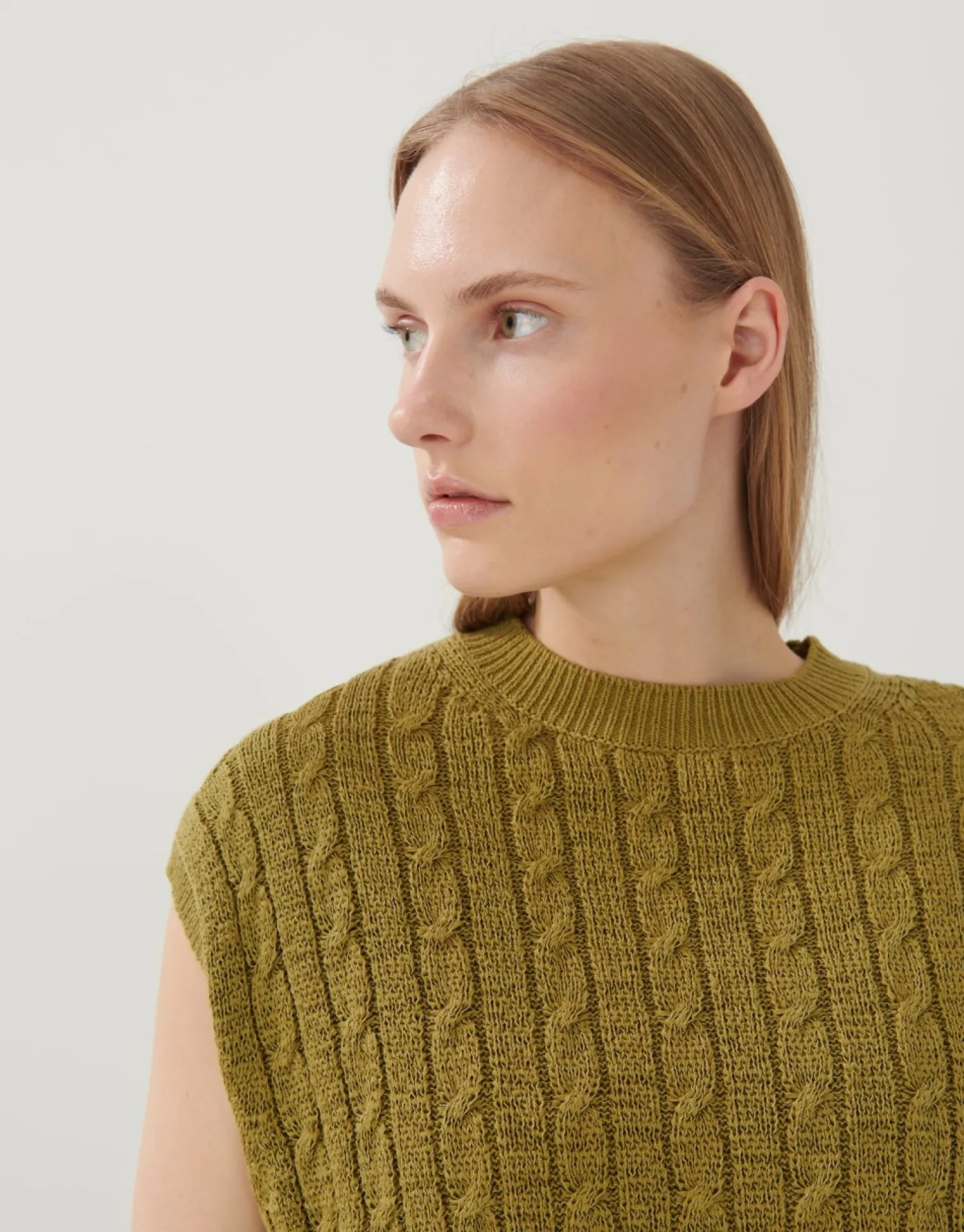 someday Fashion Gebreide Items>Gebreid T-Shirt Tadriana Green Moss
